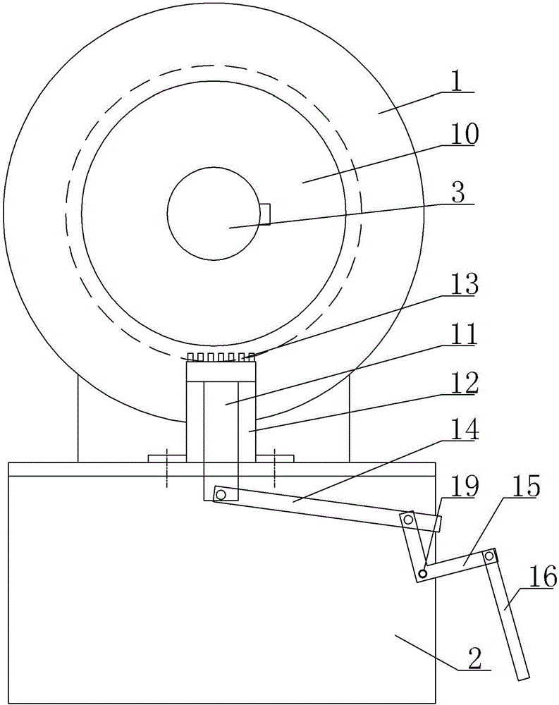 Pumping unit brake structure with heat radiating function