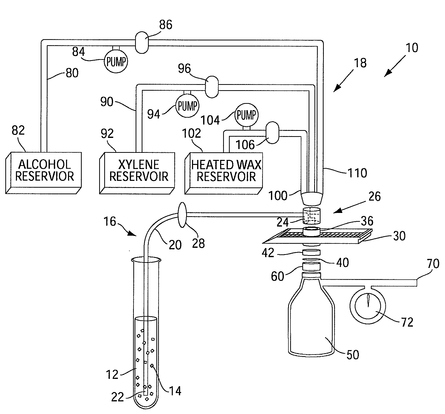 Method and apparatus for preparing cells for microtome sectioning and archiving nucleic acids and proteins