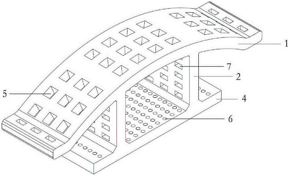 Pi-shaped pile foundation open-typepermeable bulwark with arc slab and design method of bulwark