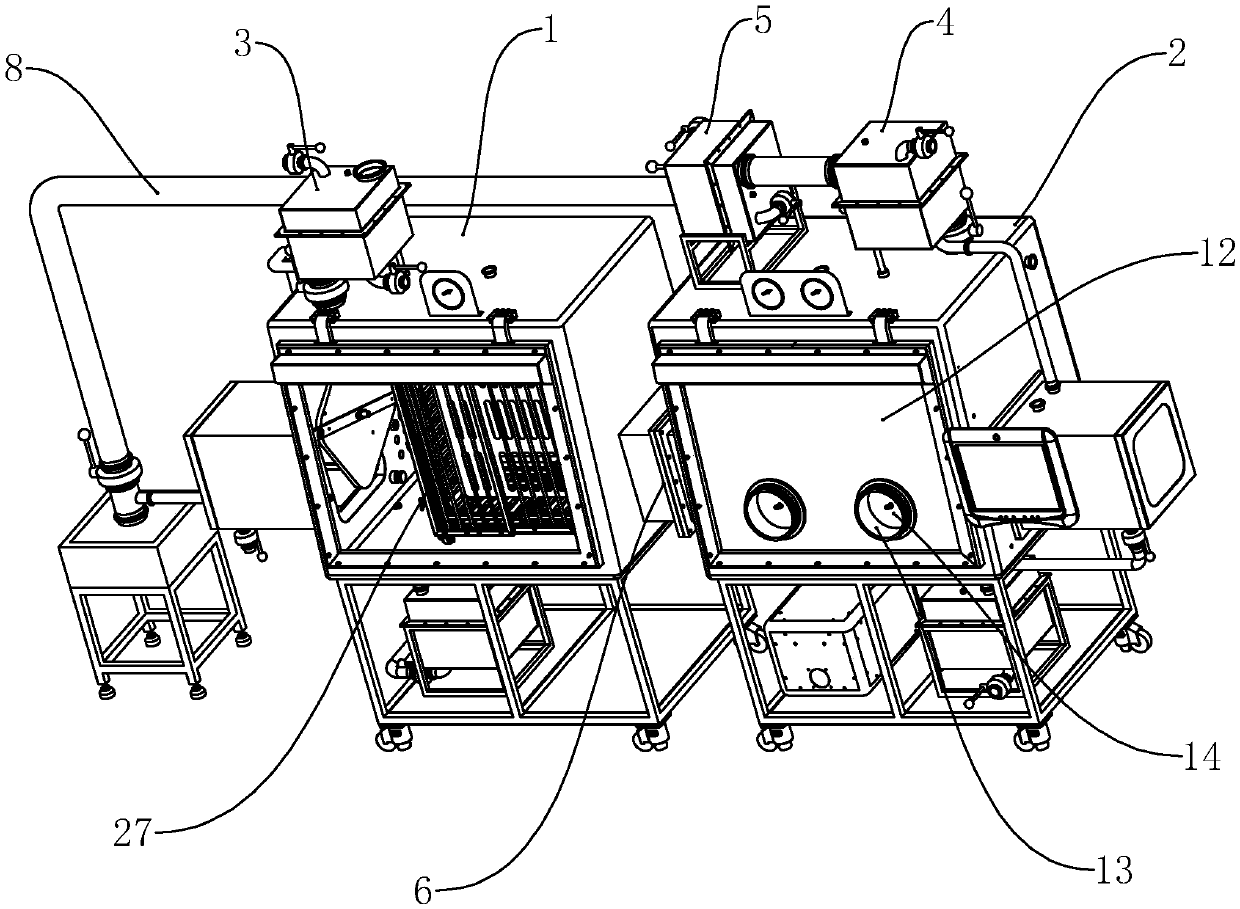 High-grade biological safety protection type pathogen airborne transmission experiment device for medium-sized and large animals