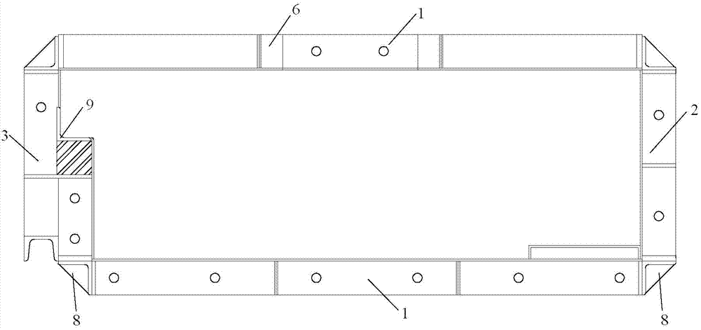 In situ cast-in-place bare concrete window fence, window fence template and construction method