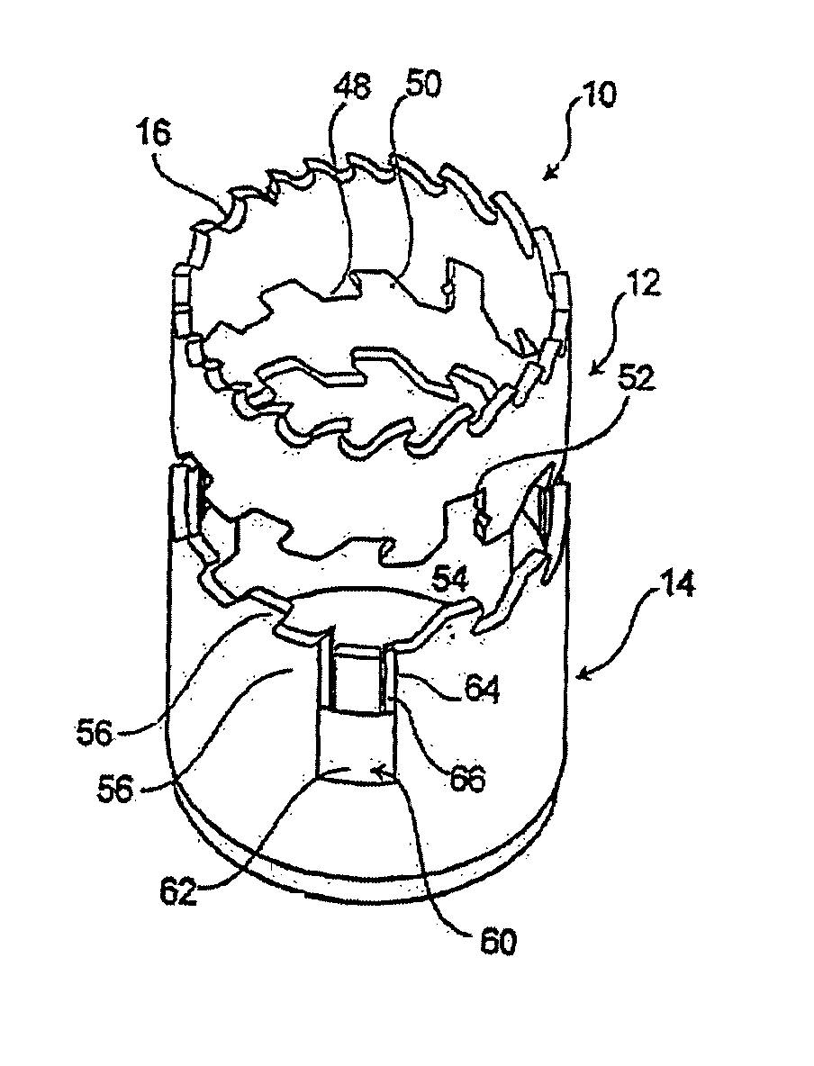 Hole saw with interchangeable cutting blades