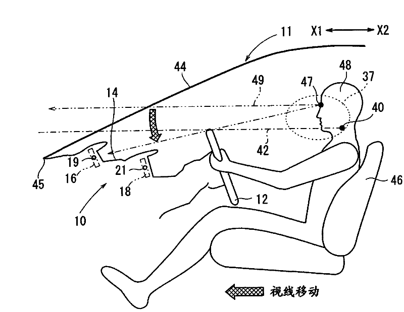 Vehicular display device, vehicle with vehicular display device