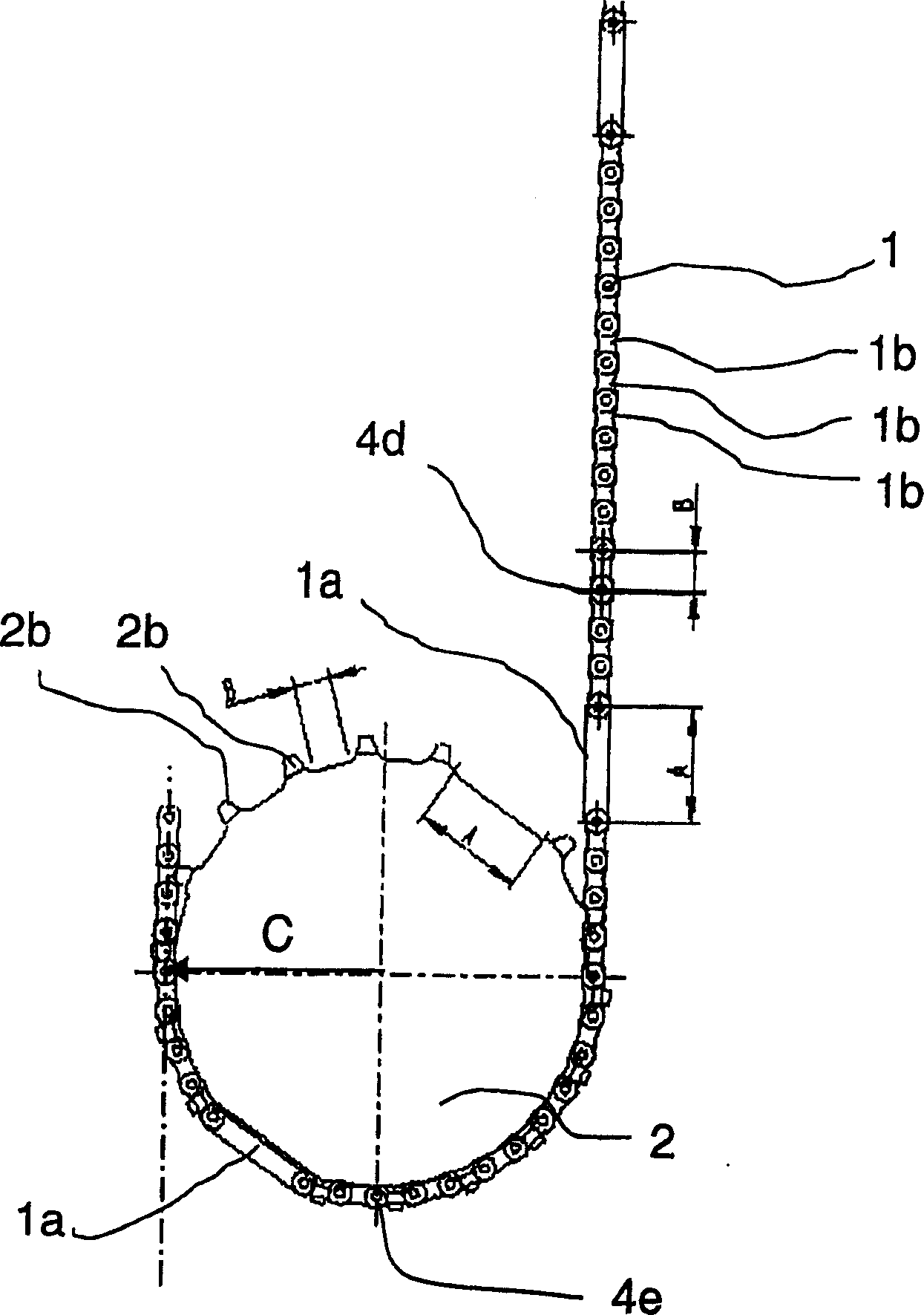 An apparatus for driving one or more processing stations, and a chain for use in the apparatus