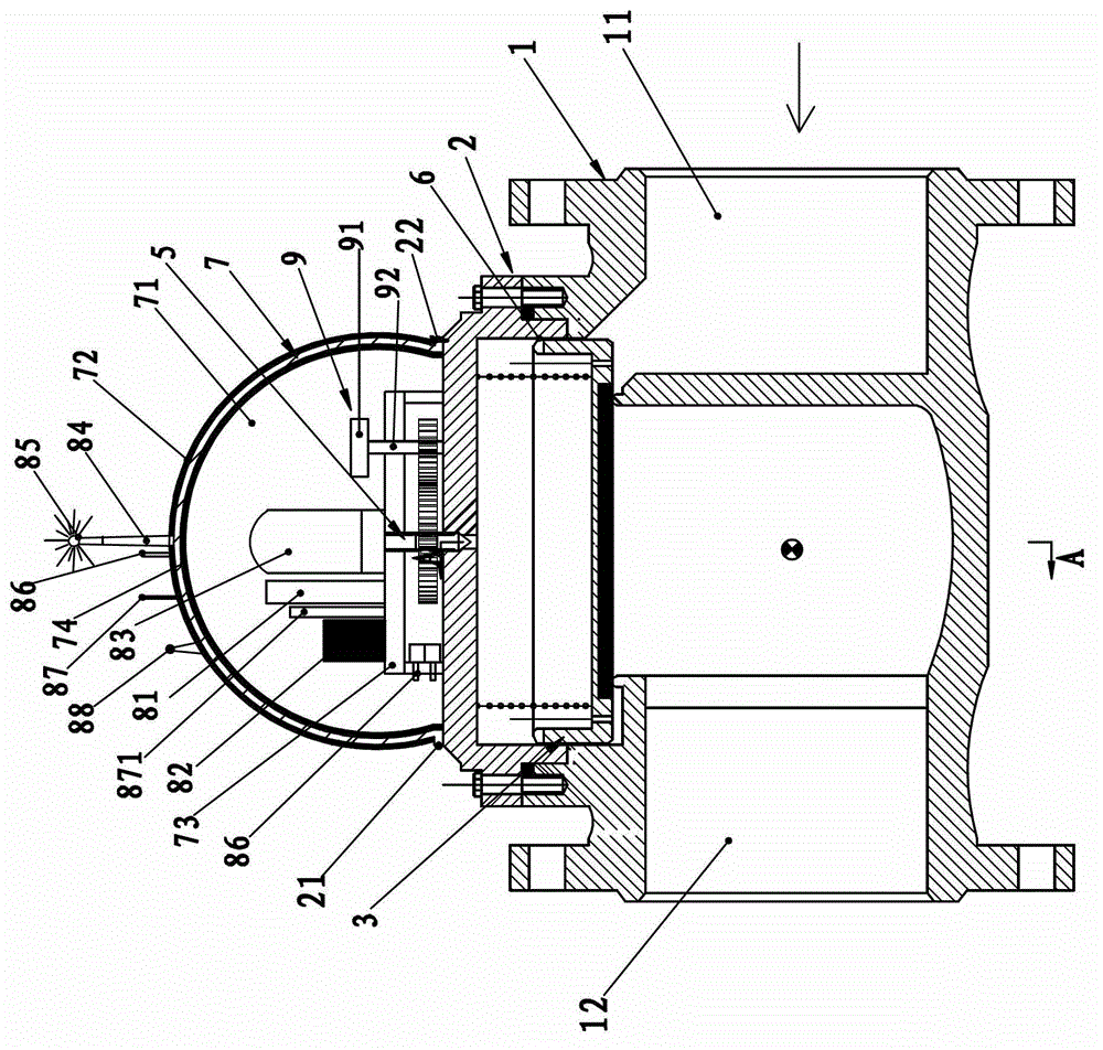 Remote control solar intelligent electric control valve with medium-large caliber