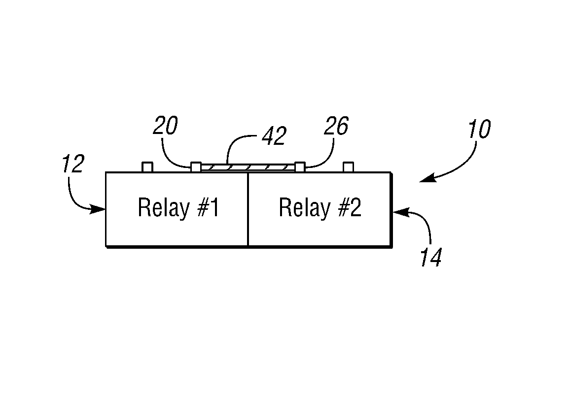 Relay system having dual relays configured as heat sinks for one another