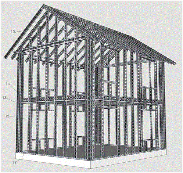 Lightweight steel structure building frame system
