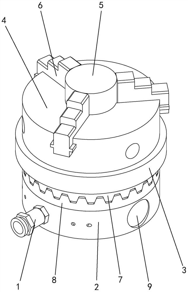 A high-precision and fast positioning device based on the principle of end gear positioning