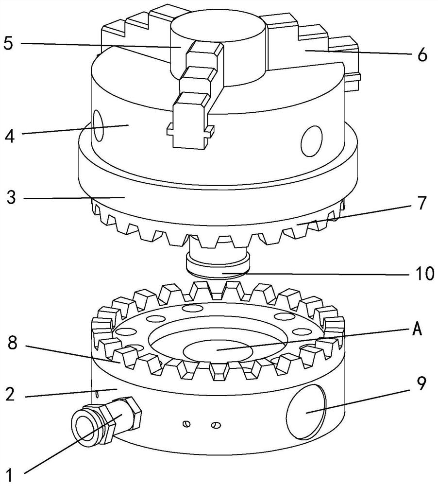 A high-precision and fast positioning device based on the principle of end gear positioning