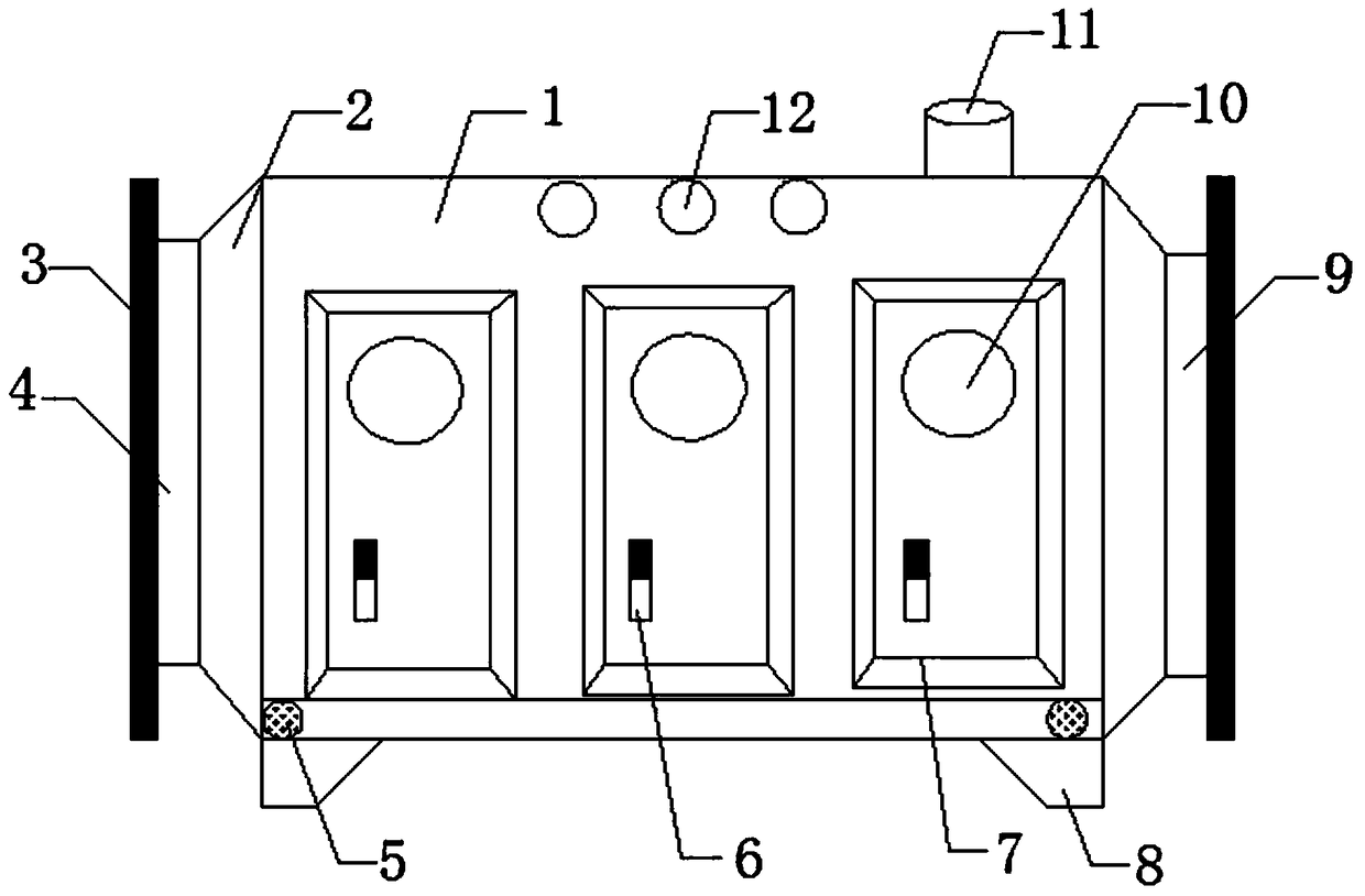 Deodorizing device for seafood breeding