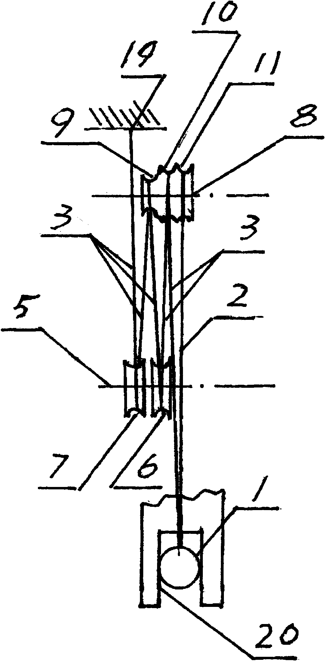 Self-locking descending bracket