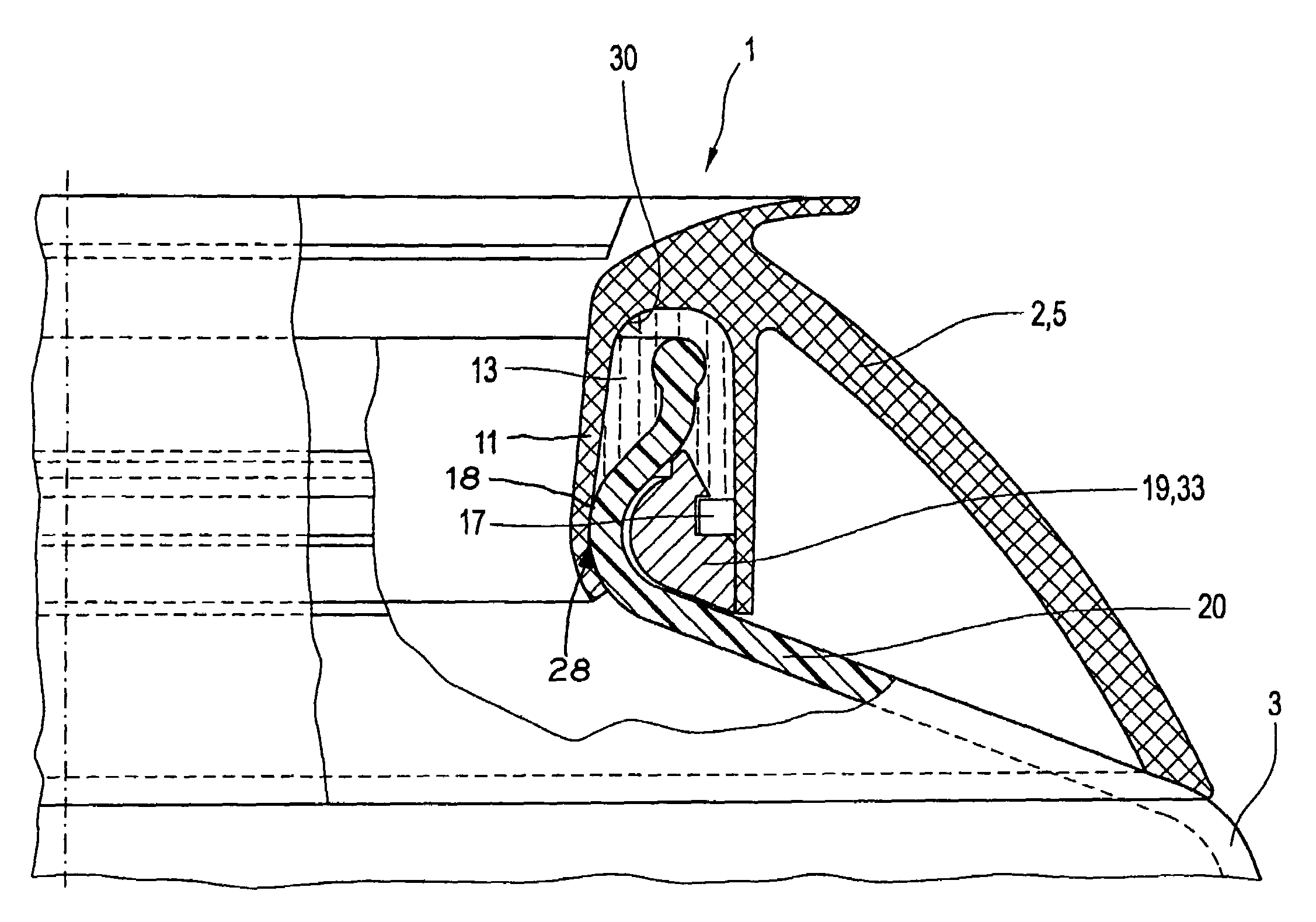 Bonding of a plastic fixture to a glass container