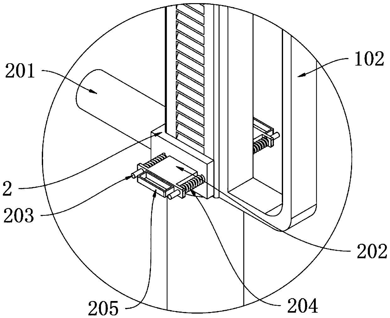 Device capable of peeling off sugarcane tops at different heights