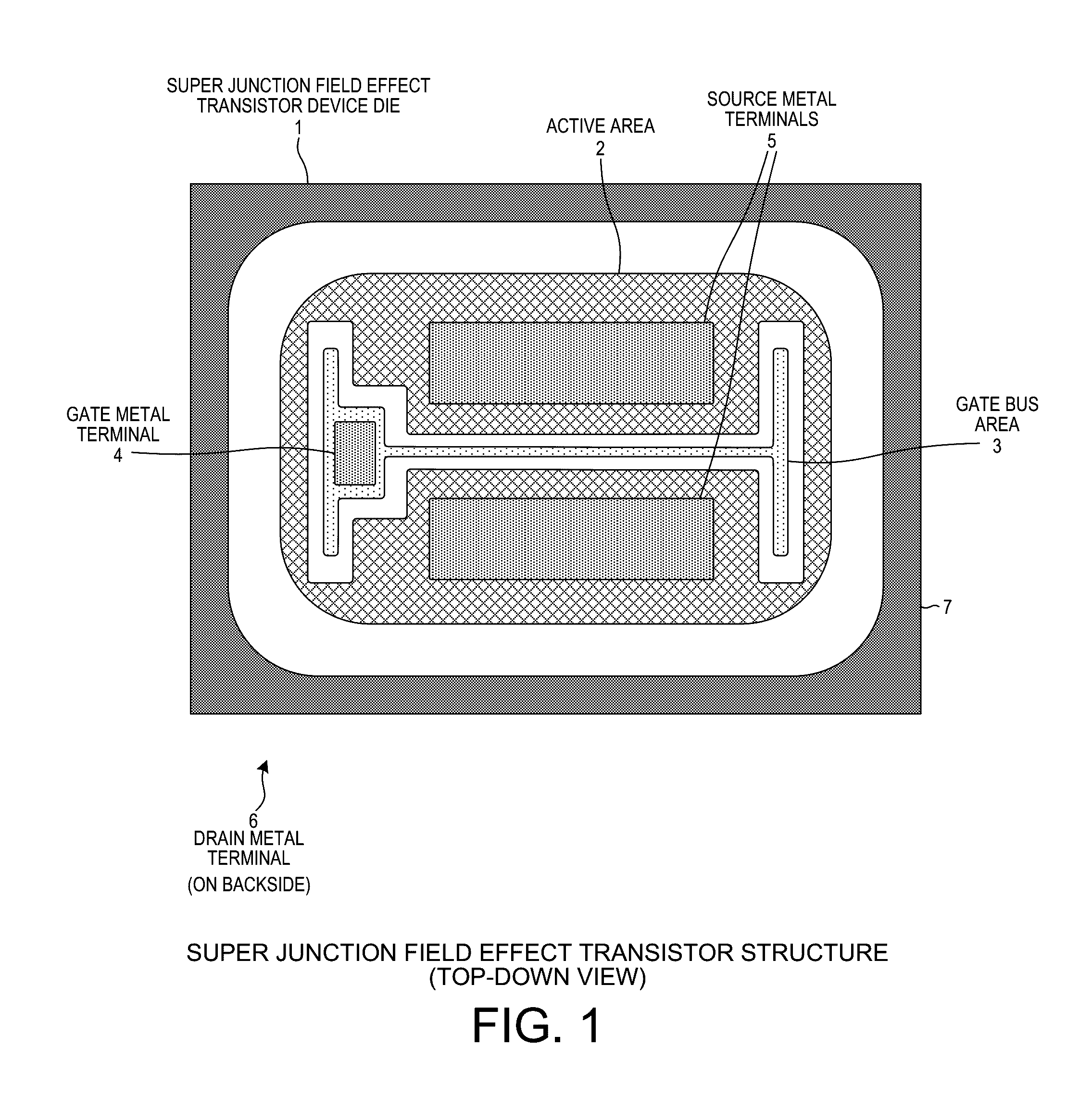 Super junction field effect transistor with internal floating ring