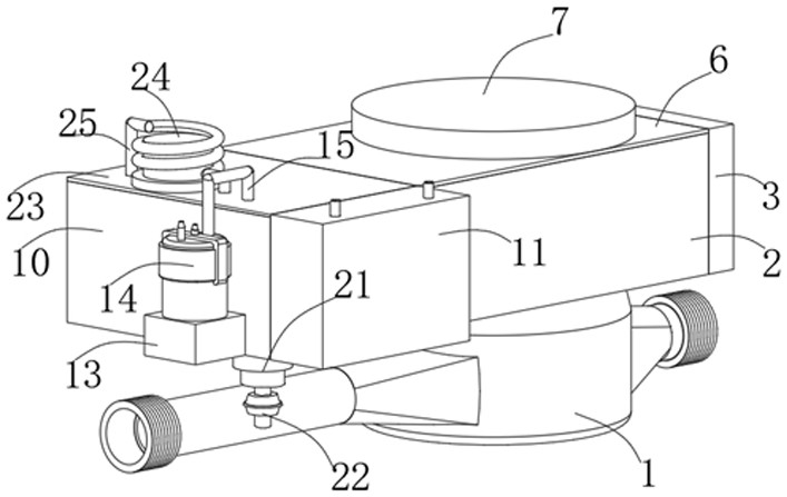 Non-magnetic sensing intelligent water meter with waterproof display function