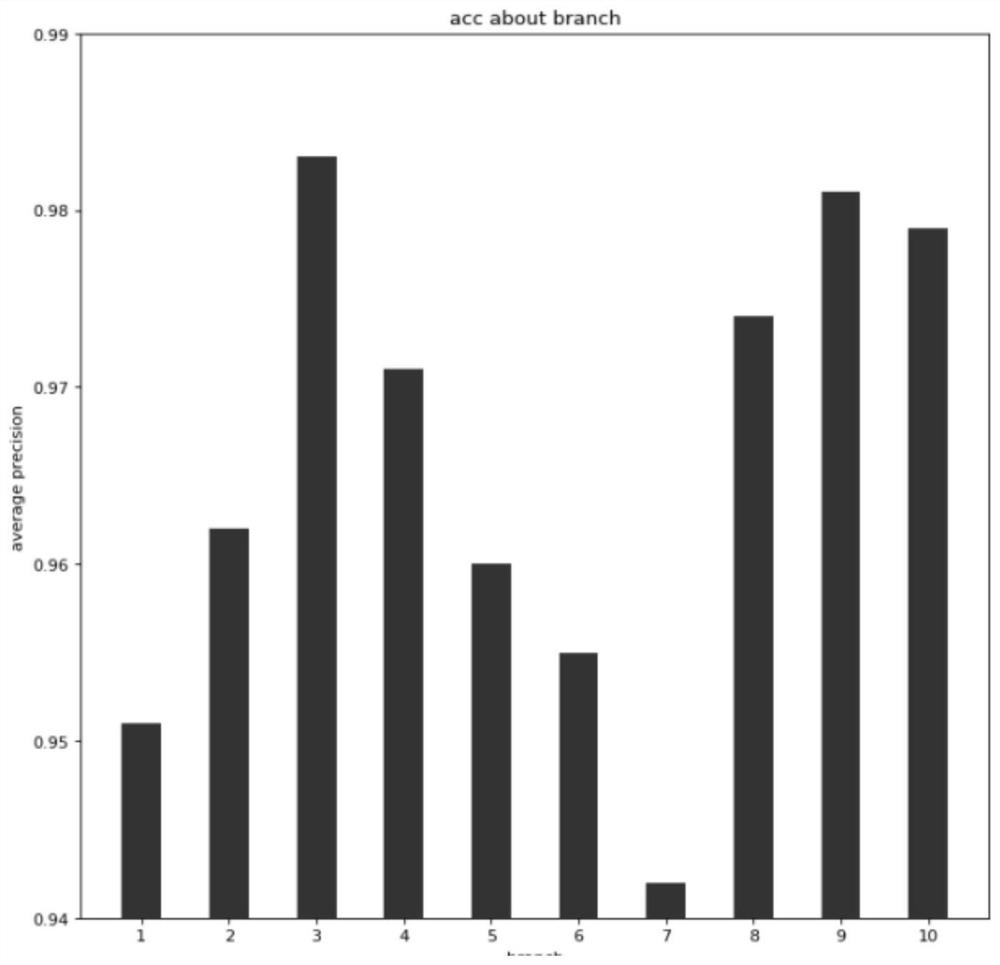 Cardiovascular disease classification method and device based on multi-branch chain type neural network