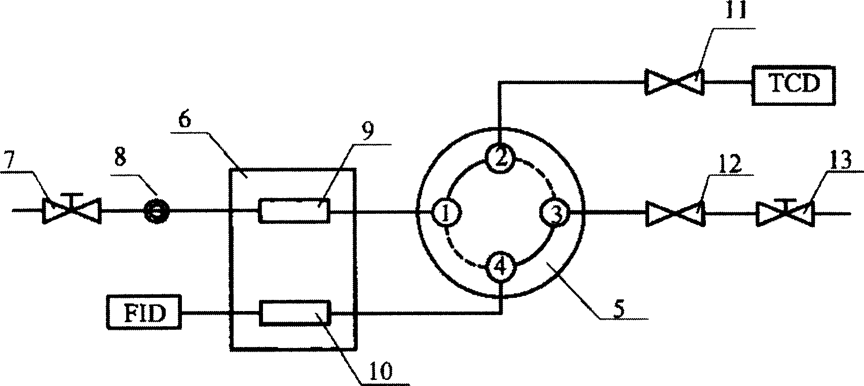 Instrument for quantitative analysing micro-alkyne in C5 fraction and its analysing method