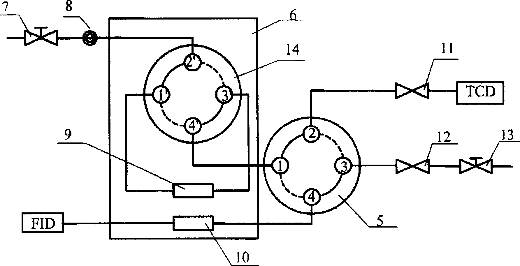 Instrument for quantitative analysing micro-alkyne in C5 fraction and its analysing method