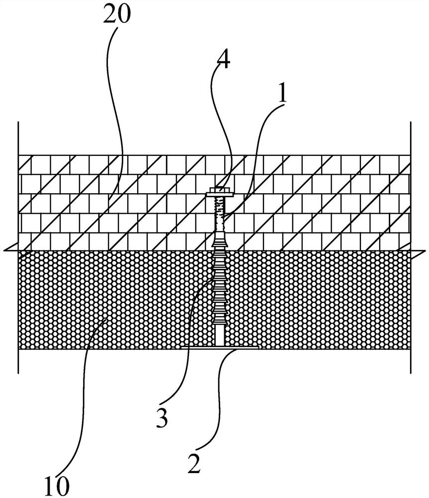 Insulation board anchoring part device and external wall insulation system comprising same