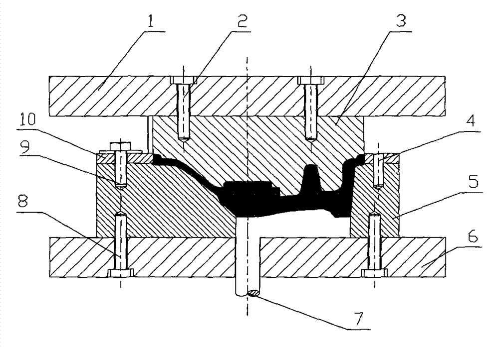Method and die for precisely forming asymmetric high-web complex-section workpiece