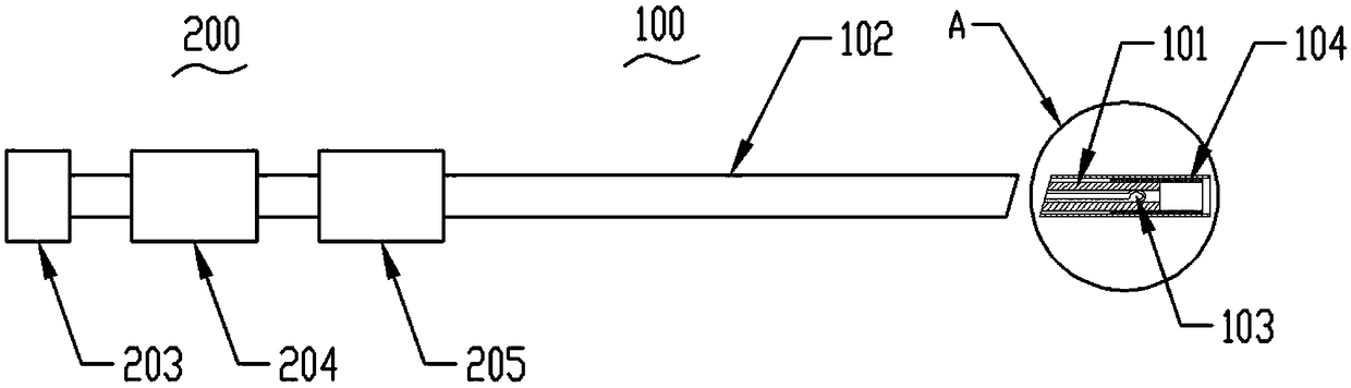 Intrauterine intact lymph node biopsy device, biopsy system and use method thereof