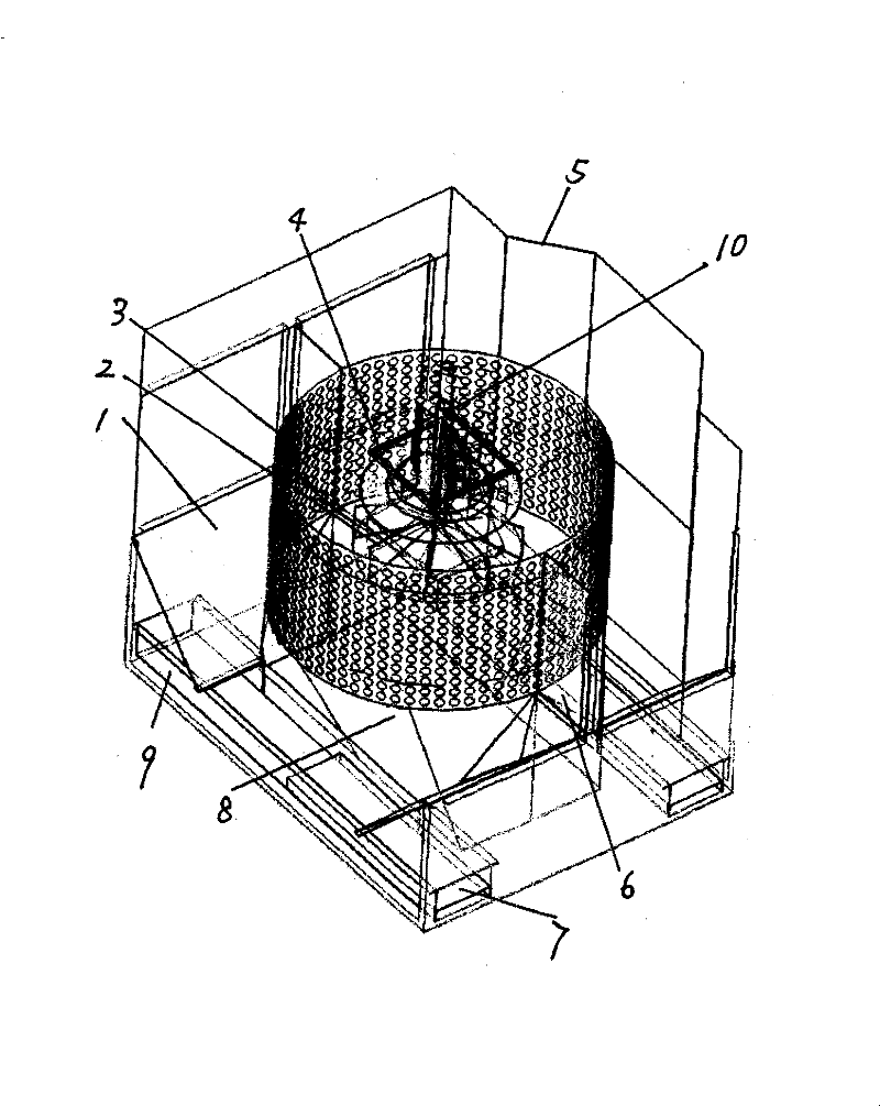 Airflow scutching impurity removal device