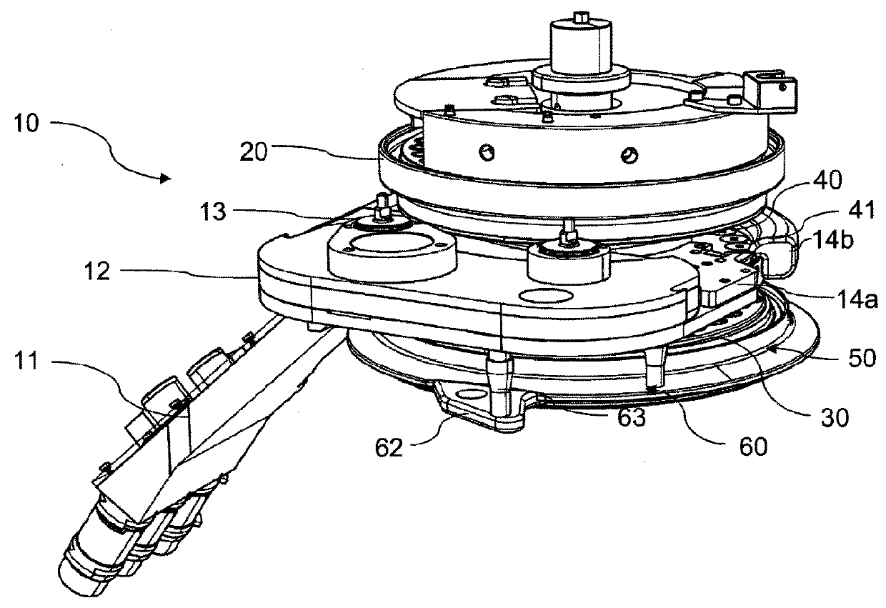 Rotary tablet press comprising a turret and a method of providing improved adjustment of parts of the rotary tablet press