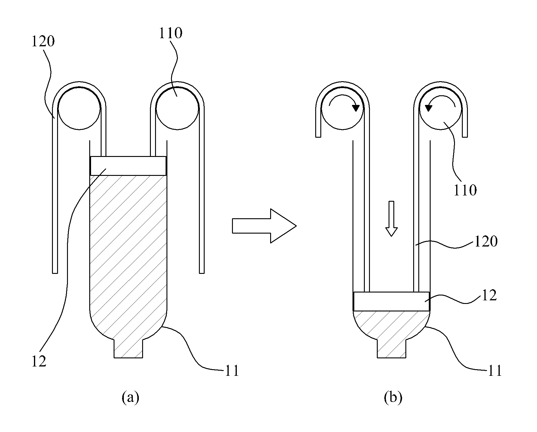 Length-reducing syringe driving device