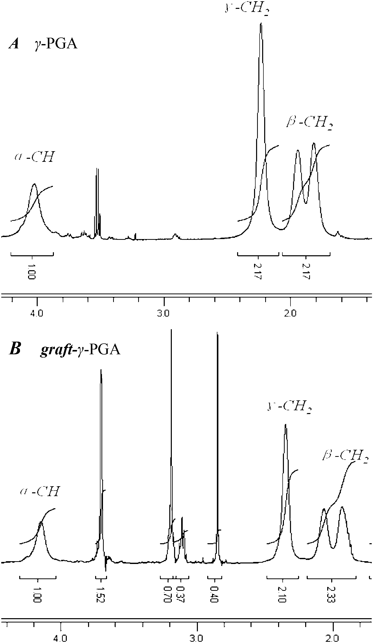 Preparation method of amphipathic gama-polyglutanmic acid nanodrug carrier