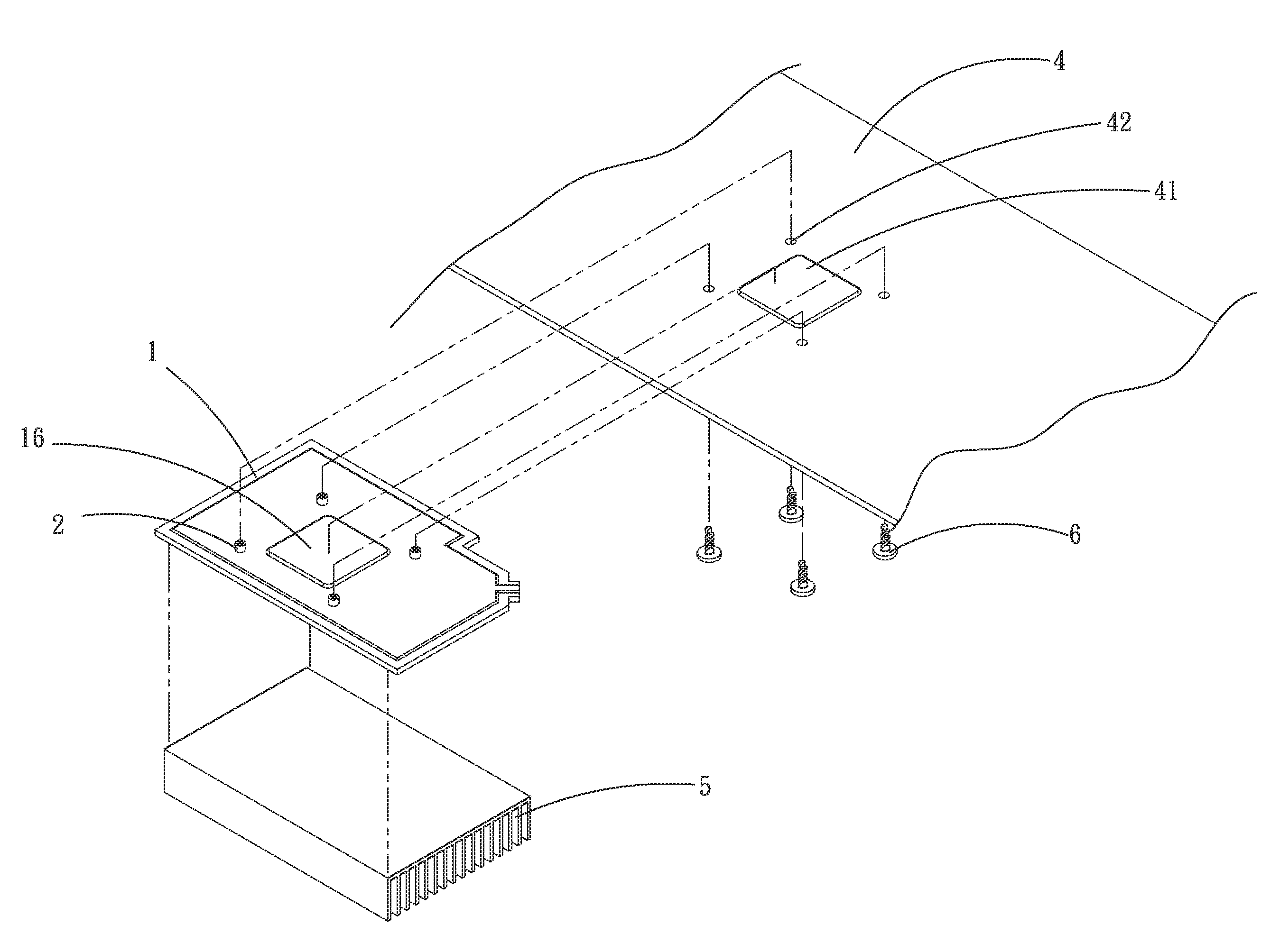 Heat dissipation element with mounting structure