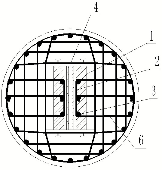 Circular-section frame column stirrup connecting structure and stirrup mounting method