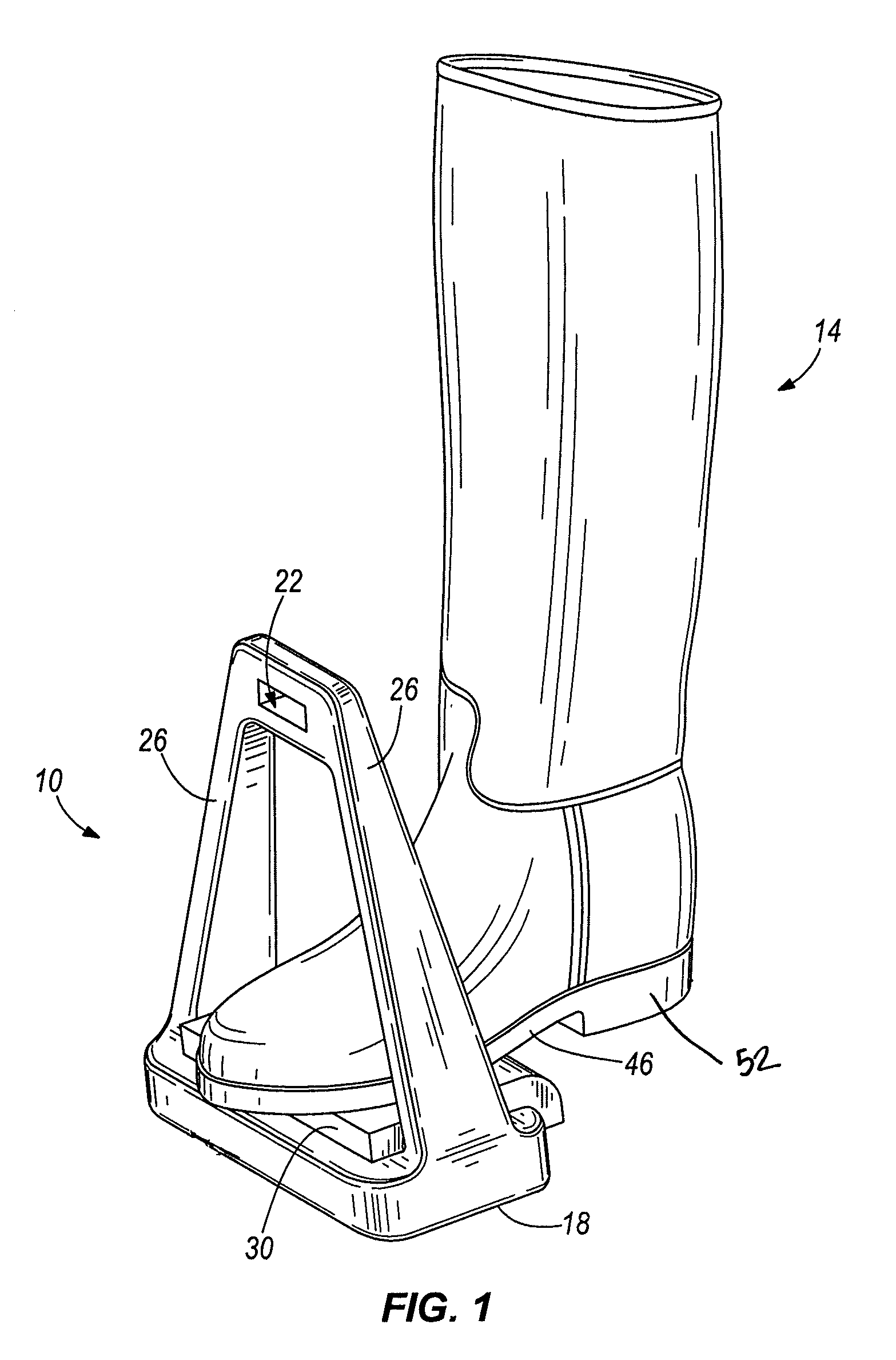 Magnetic boot attachment for a stirrup