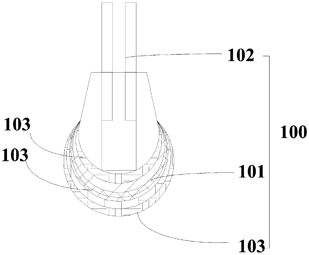 Fire inducing element, millisecond electric detonator without conventional delay device and processing method of millisecond electric detonator