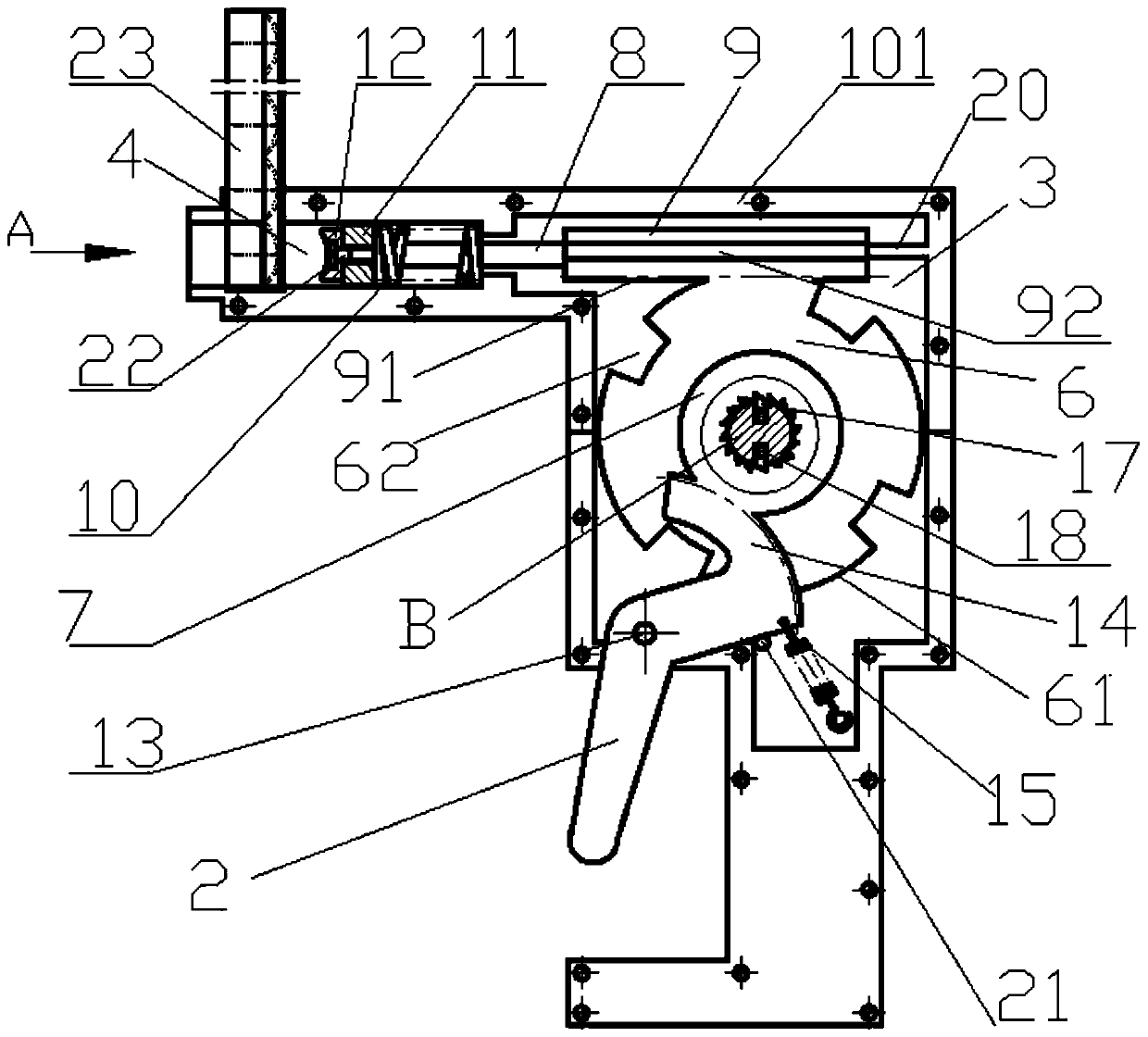 Mechanical type blister nail nailing machine