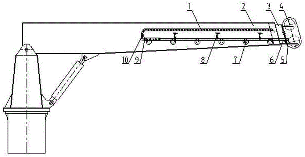 Telescopic type cable guiding device
