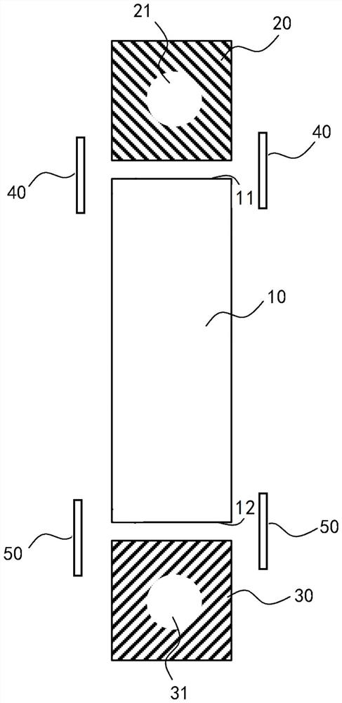 Sandwich structure testing assembly for wind power blade and transverse tensile strength testing method