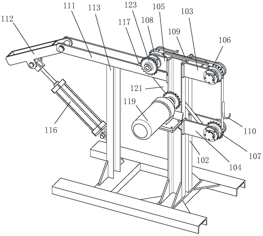Main rib conveying mechanism for roll welding processing of square pipe steel reinforcement framework