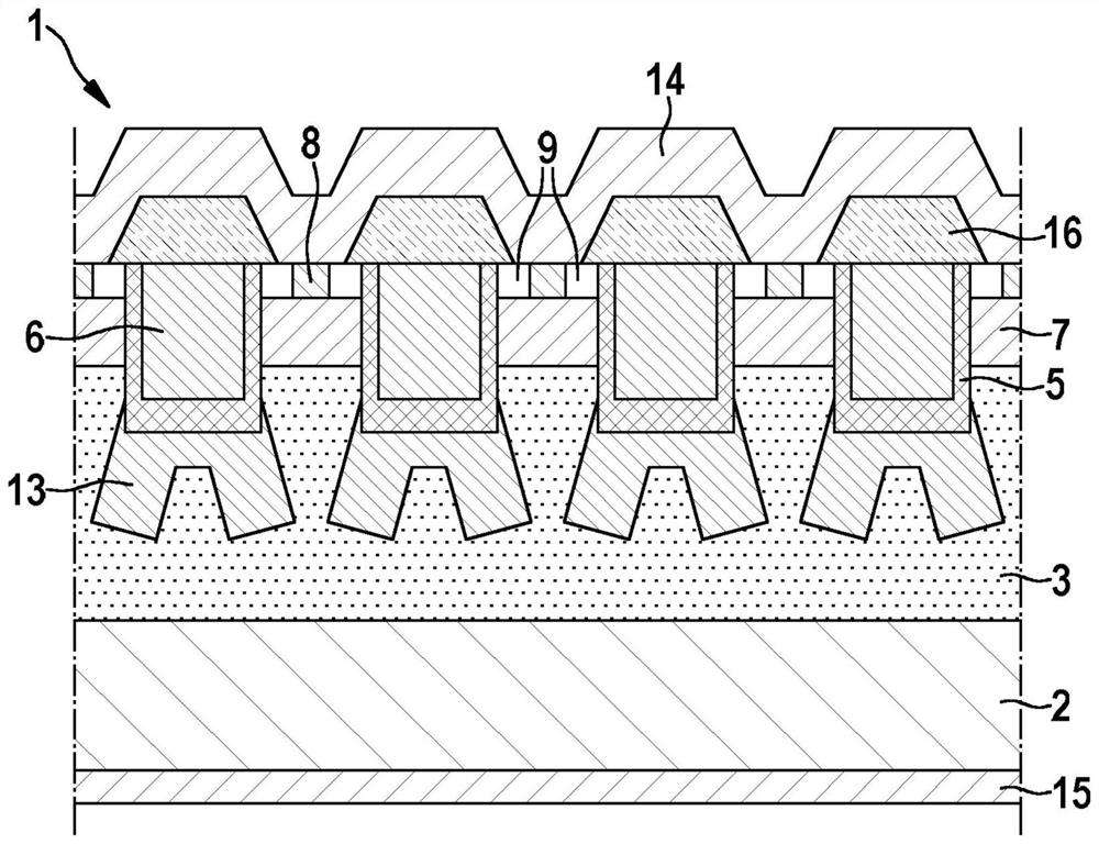 Vertical power transistor and method for producing the vertical power transistor