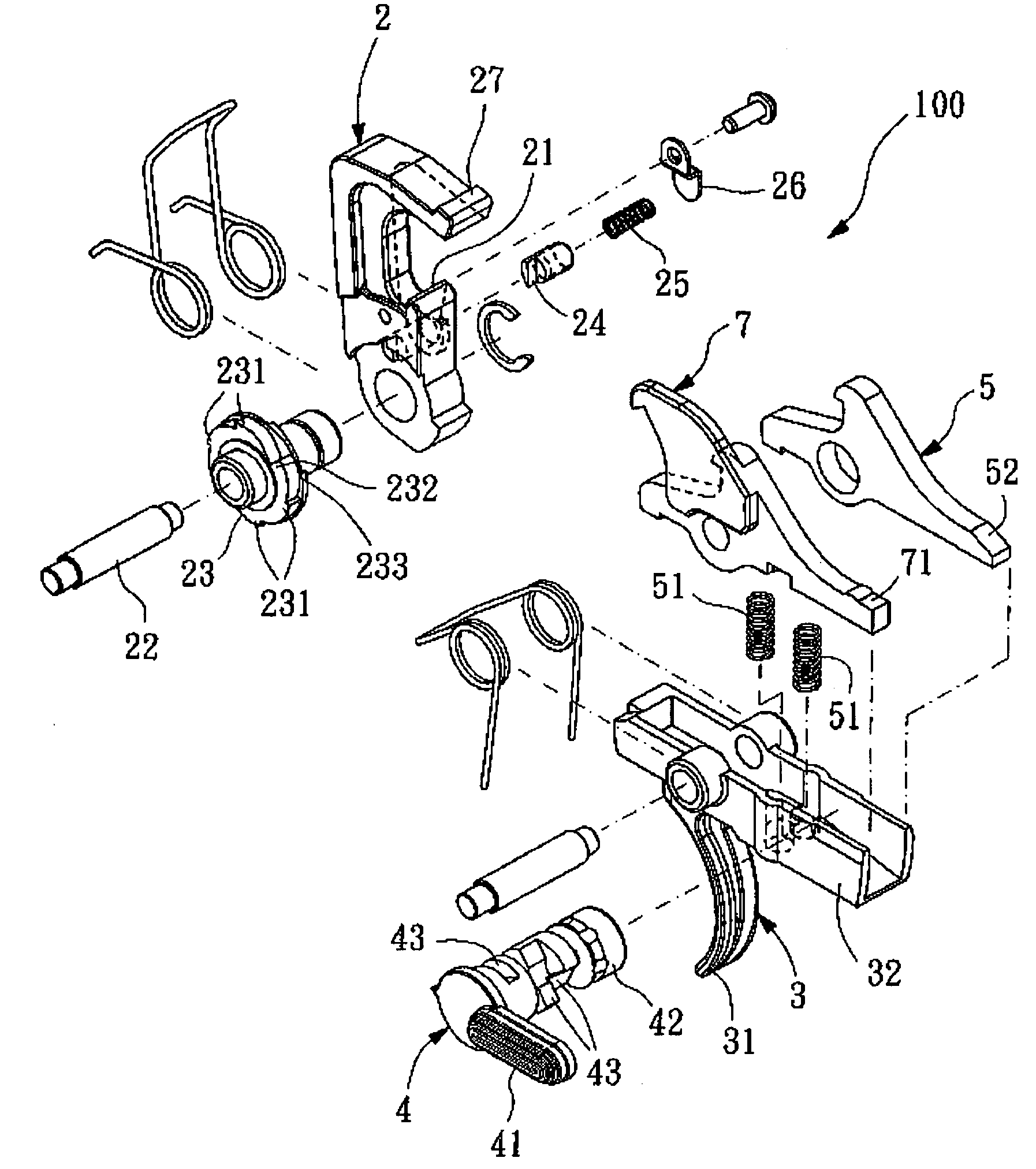 Firing control mechanism for toy gun