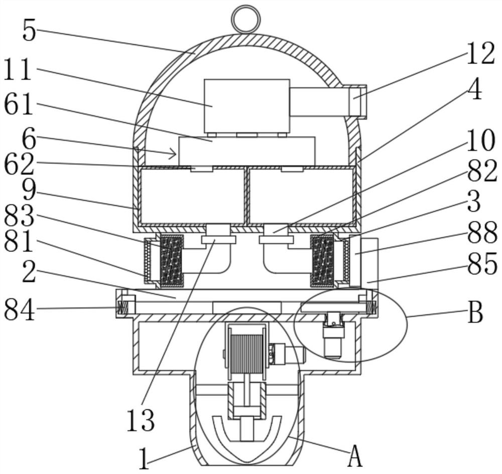 Multi-layer water quality monitoring device convenient for sampling