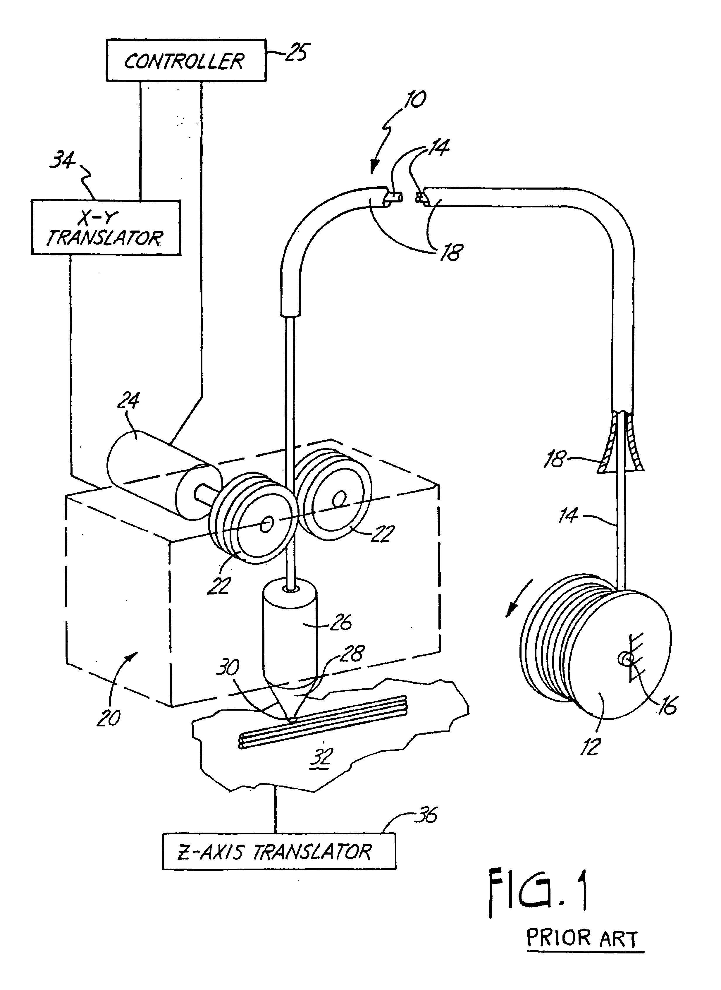 Filament loading system in an extrusion apparatus
