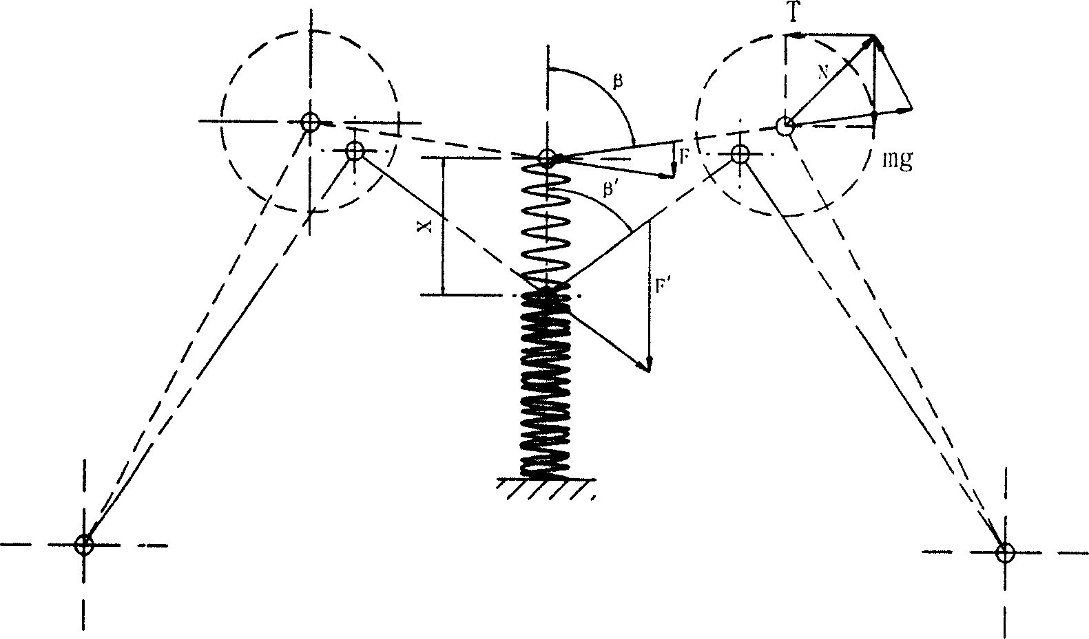 Pouring weight loaded buffering mechanism