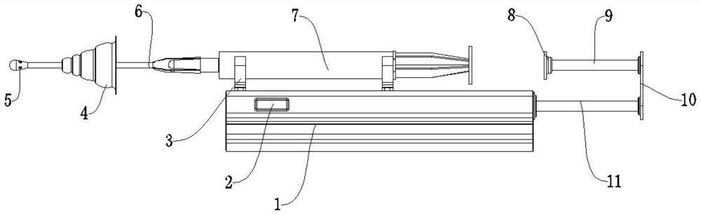 Safe laryngeal administration device for pediatric nursing