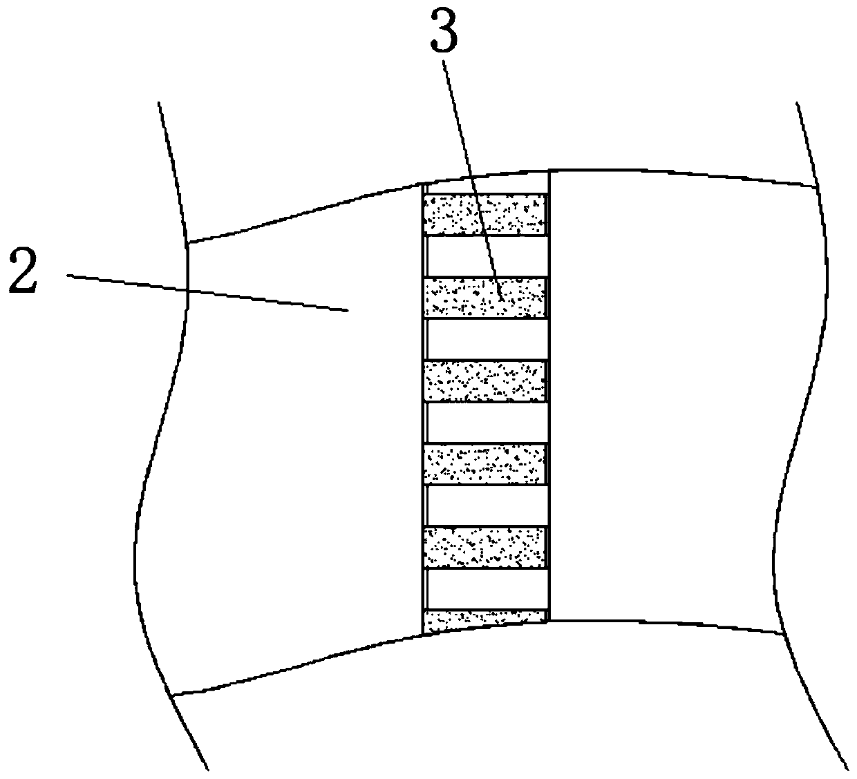 High-efficiency treatment device for grain airing