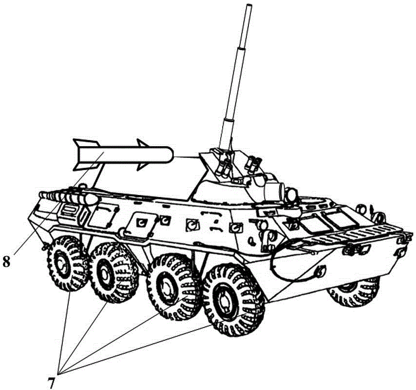 Special antitank wheel type infantry war vehicle model for adolescent national defense science and technology study