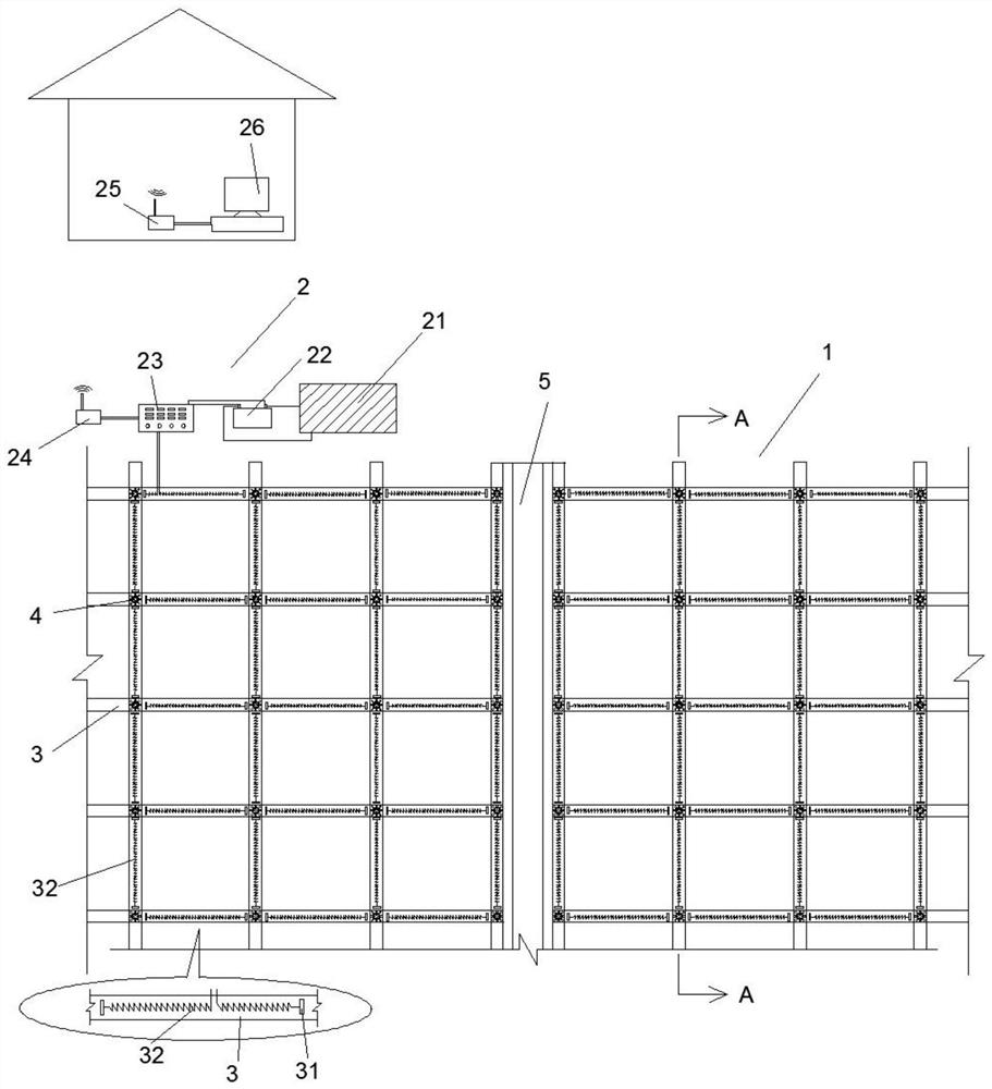 A support method for an intelligent slope anti-seismic rubber concrete flexible support structure