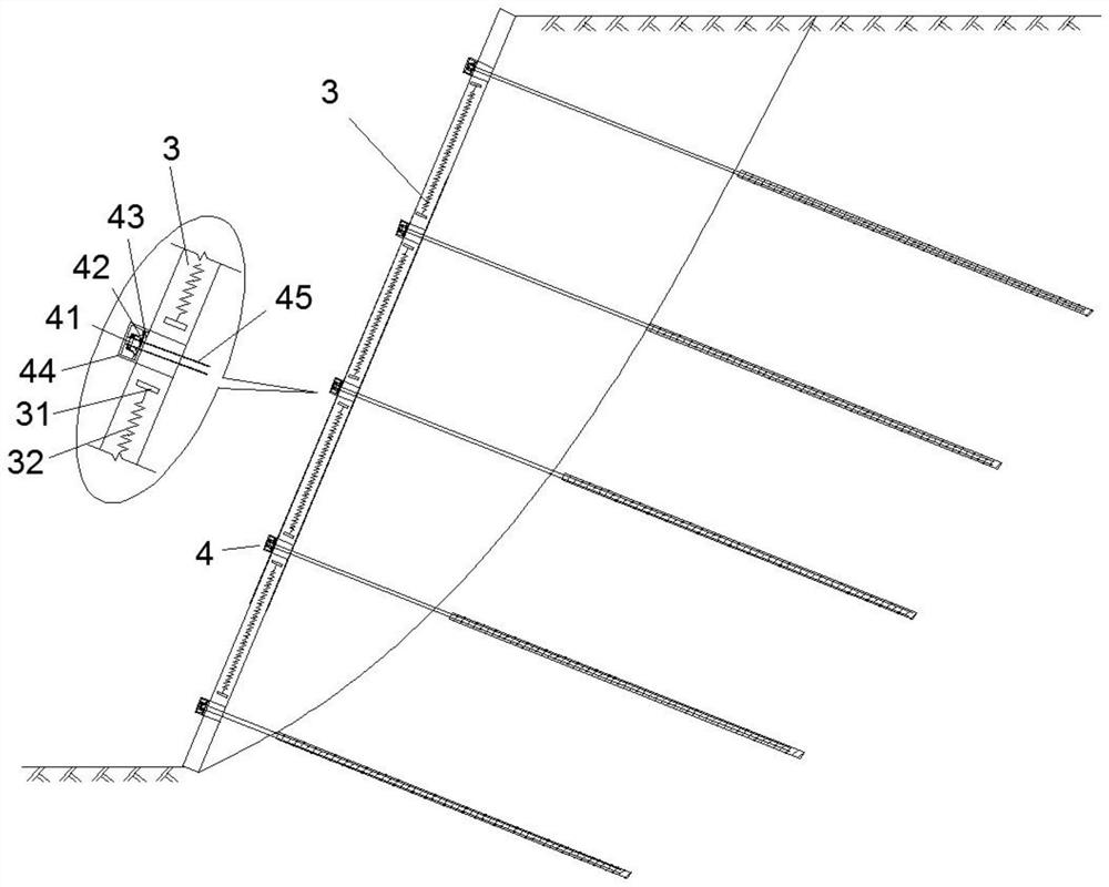 A support method for an intelligent slope anti-seismic rubber concrete flexible support structure