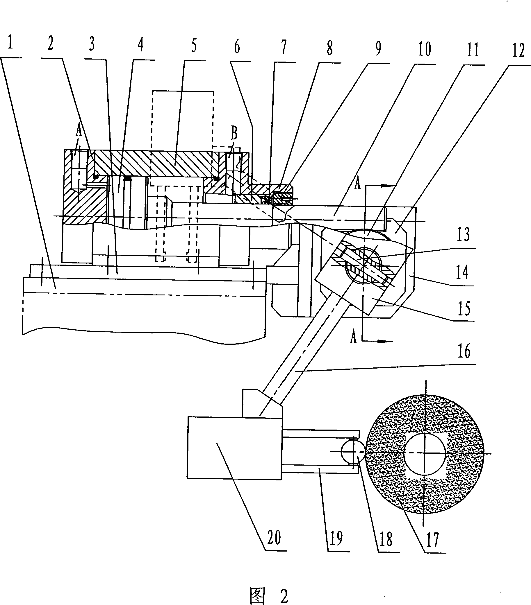 Radial meter with hydraulic drive rotary device