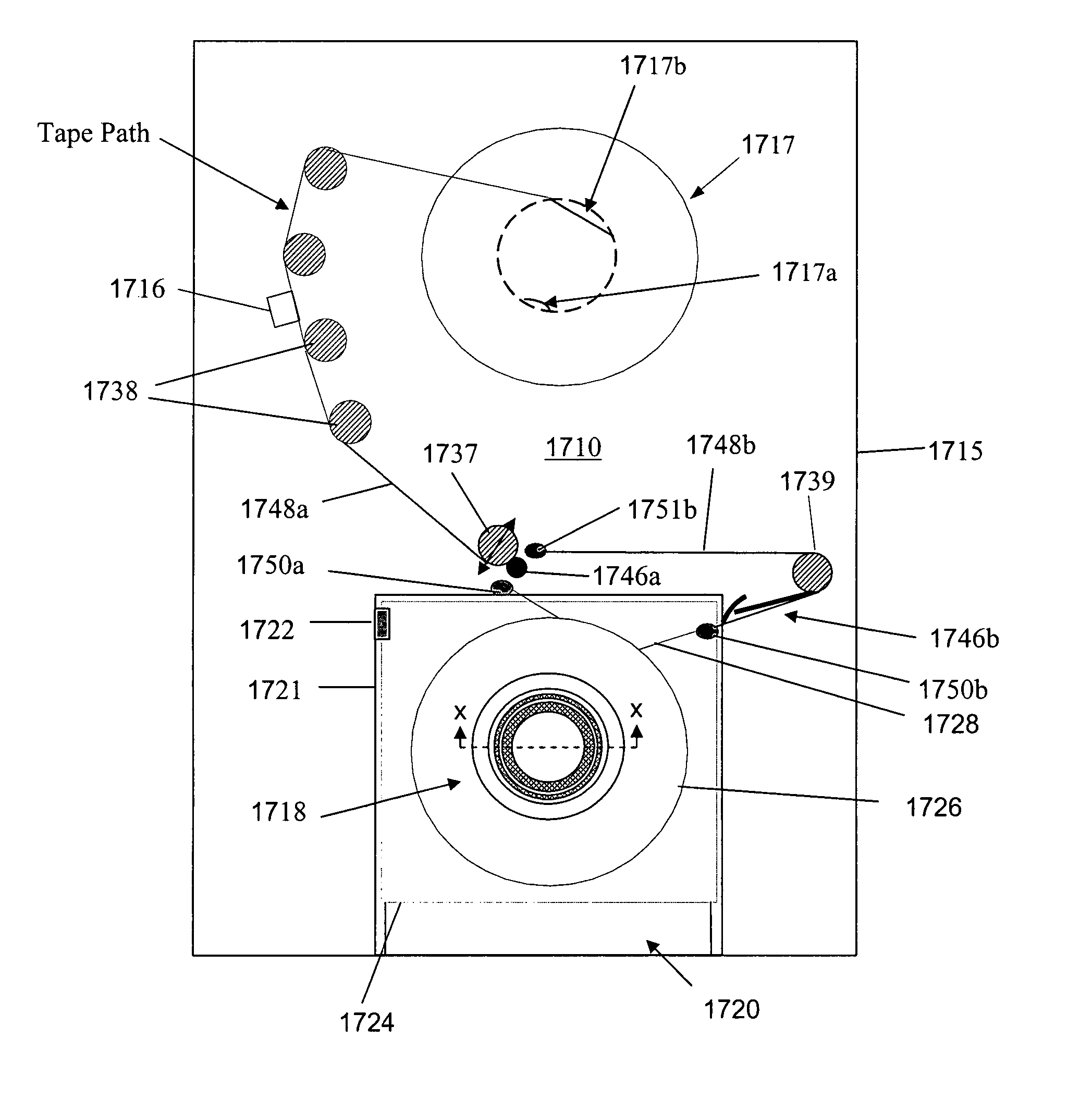 Multiple format magnetic storage media drive