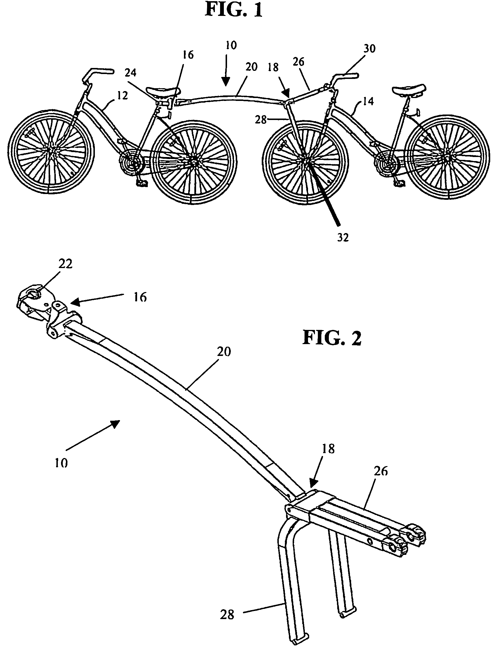 Bicycle towing device